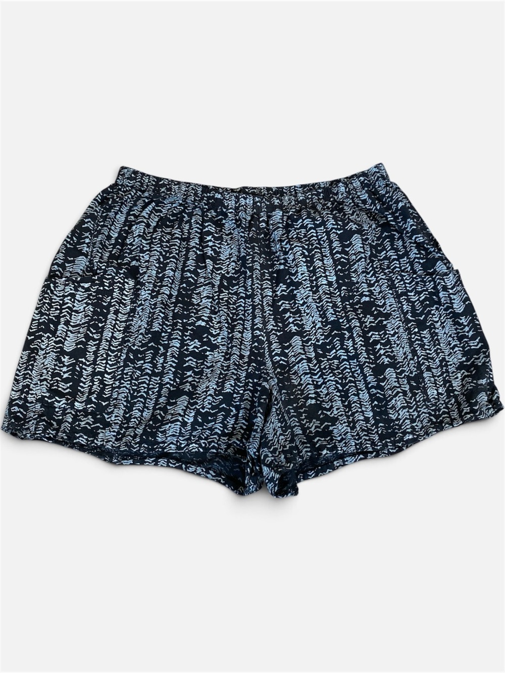 Fresh Produce Black and silver Patterned High Waist Shorts, XXL